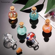 [TSST] 10x Small Glass Bottles Miniature Potion Bottle Mini Cork Glass Vials Wedding TAN