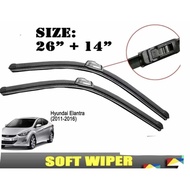 Wiper Hyundai Elantra Premium Full Silicon Soft Wiper Blade Korean Technology