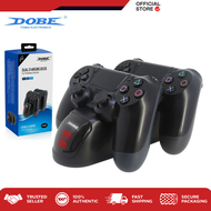 DOBE PlayStation 4 เกมคอนโทรลเลอร์แท่นชาร์จแท่นชาร์จพร้อมไฟ LED เข้ากันได้กับ PS4/PS4 Slim/PS4 Pro Dual Charger