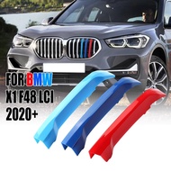 （borongwell）For BMW X1 F48 LCI 2020+Front Grill Grille Cover Decal Stripe Clip Trim 3 Colors