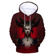 New Diablo 4 Hoodies Trò Chơi 3D In Thời Trang Phố nam nữ áo nỉ thời trang Quá Khổ Hoodie Trẻ Em Áo