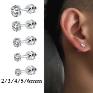 Fashion Diamond Earring Titanium Stainless AAA+ Diamond Earrings for Men / Women