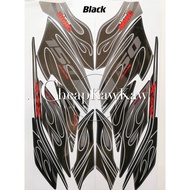 RSX 150 Custom Api Fire (26) Body Cover Set Stripe Sticker - Black / Red / Blue /DNLGMI Green / Purp
