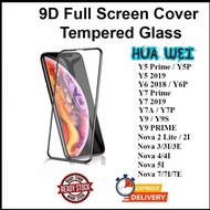 9D/5D HD CLEAR HUAWEI TEMPERED GLASS NOVA 8I 7I 7 7SE Y7P Y6 Y6 Y5Prime Y5 Y7 Y7PRO Y9S Y9 Y9 PRIME 