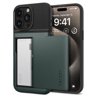 SPIGEN Case for iPhone 15 Pro Series [Slim Armor CS] Card Holder Case with Slim Fit Dual Layer Protection / iPhone 15 Pro Max 15 Pro Casing