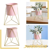 [Sunnimix2] Plant Holder Stand Flower Pot Decor ,Round ,Geometric Flower Pot Shelf Flower Basket for Home Living Room Patios