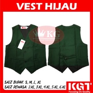 VEST HIJAU SEKOLAH PENGAWAS KGT SEKOLAH RENDAH & SEKOLAH MENENGAH JENAMA KGT