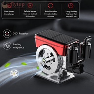 FLYTOP Car Mounted Solar Air Freshener Rotating Tractor Ornament Car Interior Fragrance Diffuser Per
