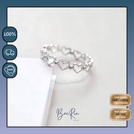BR8 SILVER RING, ring with delicate heart motifs, as a souvenir. BACRIU JEWS