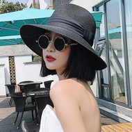 cap woman topi pantai cute hat woman Beach Hat Women's Sun Hat Sun Hat Straw Hat Vacation Hat Big Br