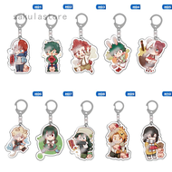 New Year Style My Hero Academia Keychain Cartoon Acrylic Key Chain Katsuki Todoroki Shouto Midoriya Izuku Keychain