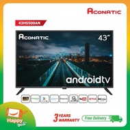 Android TV Aconatic LED Android TV FHD แอลอีดี แอนดรอย ทีวี ขนาด 43 นิ้ว รุ่น 43HS500AN As the Picture One