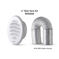 [COMBO SET] AireGard AS-6090 D2 Air Ventilation Exhaust Fan (Square) (White) AS6090D2 Wall Vent Duct
