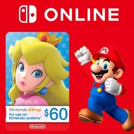 [Automatic Shipment] switch nintendo NS Meifu 60 Dollar Points card Points 60 $Rechargeable card US 