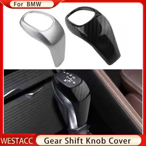 Car Gear Head Shift Knob Cover Sticker for BMW X1 F48 2 Series F46 2016 - 2021 AT Automatic Gear Kno