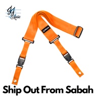 DiMarzio DD2200OR 2" Nylon Cliplock Guitar Strap, Neon Orange (Dimarzio Strap / DD2200 / DD 2200 / D