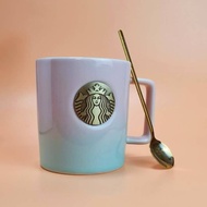 Starbuck แก้วเซรามิคถ้วย473มล. แก้วกาแฟเทพธิดาย้อนยุคสีสันสดใสจุได้เยอะกล่องของขวัญถ้วยชาสร้างสรรค์