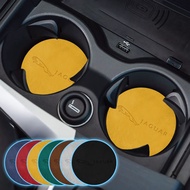 1pair Imprinted Car Logo Coaster 7 Colors Suede Water Cup Buffer Soundproof Pad for Jaguar XF XE XJ F-Pace X-Type S-Type F-Type E-Pace I-PACE XK