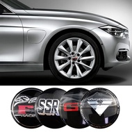 Style car 56mm 4pcs/set Automotive General F1 B GT GT.2 GTS SSR Vorsteiner Prodriue ZUMBO Car Wheel Hub Caps Stickers Tire Center Cover Mark ABS Decorative Auto Wheel Frame Cover Standard Stickers Rim Cover Decals