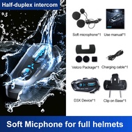 D3X Motorcycle Bluetooth Helmet Half-Duplex Intercom IP56Waterproof 1000mAH High-capacity Battery Au
