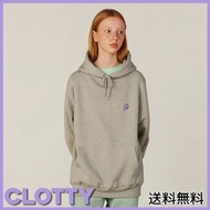 韓國 CLOTTY 灰色棉質 SMALL CC HOODIE CREAM 有帽 衛衣