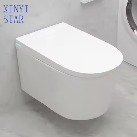 Intelligent Wall Hung Toilet Set with Remote Control Concealed Cistern Back to Wall Smart WC Include
