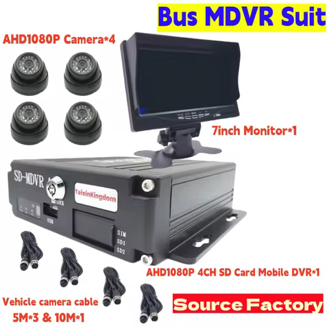 Mdvr 4G GPS WIFI 4CH Mobile DVR 8 Channel SSD SD Card Bus Truck Monitor Vehicle camera Kit Factory
