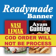 [COD ORDER WILL NOT BE PROCESS] Banting Banner Nasi Lemak Ayam Gunting | Ennilla Studio