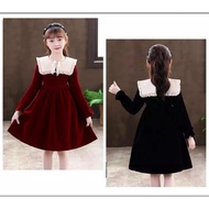 MERAH Premium Dresses for Girls 2 3 4 5 Years Old Girls' Dresses Drs Girls' Dresses Red Children's D