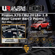 Ultra Racing Safety Bar Proton X70 CBU 2018+ 1.8 Rear Lower Bar 2 Points Car Suspension Parts RL2-39