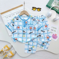 Boy's tole set with short sleeves and long pants made of beautiful, smooth cotton, designed with ded