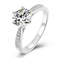3.0ct Real Moissanite diamond Ring 100% S925 Sterling Silver 6 Claws Wedding Engagement Women Ring