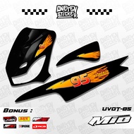 TRANSPARENT STRIPPING STICKER MIO SPORTY/MIO OLD LIGHTNING MCQUEEN PREMIUM MOTIF | ONE TEN STICKER