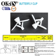 OK-IN Nylon Butterfly Wall Plug for Hollow Partition Wall Ceiling Plaster Screw Plug Fastener Anchor Bolt Dry Wall