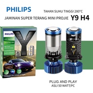 PHILIPS Y9 H4 100W H4 Mini Projector Lens Car Motorcycle Headlight Headlamp