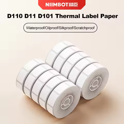 White Niimbot Label Tape Sticker Paper Rolls Self-adhesive Waterproof Date Notes for Niimbot D110 D1