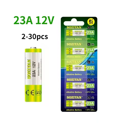23A A23 Alkaline Battery, Long-Lasting for Doorbell, Remote Control, Toys, Universal Compatible with