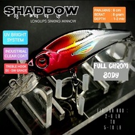 Lure " SHADDOW "  8gram / 8 cm minnow lidah panjang umpan pancing ikan muara laut lais hampala gt to