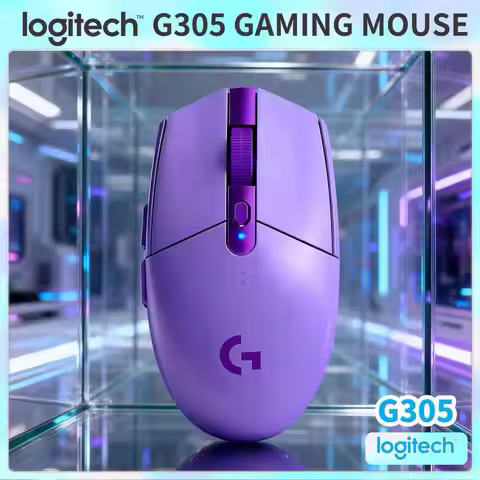 Logitech G305 LIGHTSPEED Mouse, 12000 DPI HERO Sensor, 6 Macro Buttons, 91g Lightweight, Travel-Frie