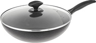 Tefal Cook &amp; Clean Wok Pan 28cm w/lid B22572,Black