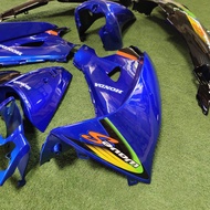 ชุดสีเฟรมเวฟ125Sหัวเถิก เบ้ากลม สีน้ำเงินท้ายดำ 13 ชิ้น