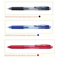 BLN104 Pentel Energel-X Ballpoint Pen 0.4mm [Pack of 12 assorted colours | Box of 12 (Single colour)]