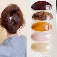 KF1035 Korean fashion new ellipse arc acetate simple hair spring clip hairpins women accessories