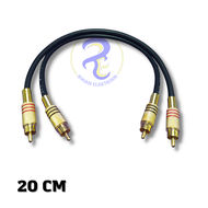 kabel jack rca to rca gold audio mixer amplifier 20 25 cm rca male