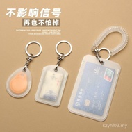 Hot Sale Access Control Card Holder Transparent Bus Card Holder Keychain Food Card Campus Card Eleva