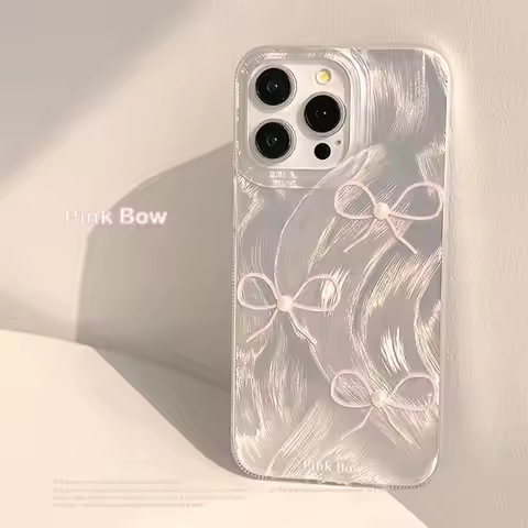 Luxury Laser Silver Bow knot Case For OPPO Reno 7 11 12 Pro 11F 4 6 5 Lite 7Z 8Z 8T 8 A78 A79 A59 A9