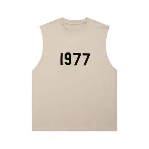 FOG American Trend Brand 1977 Printed Sleeveless Vest Summer Loose American Sports Vest Cottons T-sh