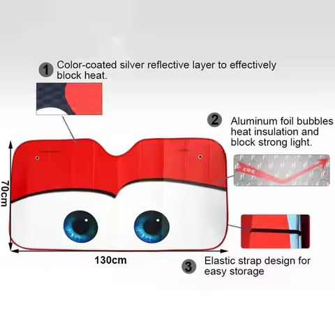 Car Sun Protection 4-color Eyes Heated Windshield Sun Visor Window Windshield Sun Visor Sun Visor
