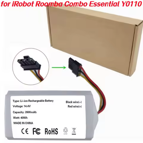 Replacement 14.4V 2600mAh Battery for Xiaomi Mop2 Lite Eufy L60 L50 IRobot Roomba Combo Essential.