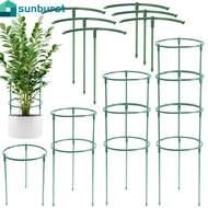 Plastic Gardening Plant Climb Support Pile Stand / Garden Bonsai Care Holder / Semicircle Flower Pot Cage Holder / Greenhouses Arrangement Fixing Rod Cage Tool